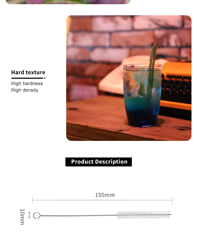 Hot-selling beverage heat resistance Rod Borosilicate Glass straw