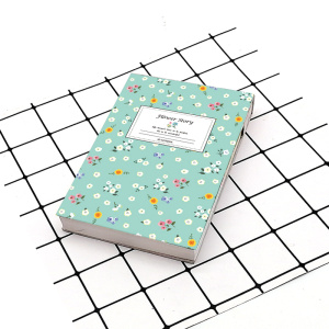 Custom flower story style hardcover memo pad notebook portable notebook&diary