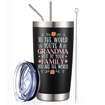 Best Grandma Ever 20oz Bullet Shape Tumbler Vacuum Flask Thermos