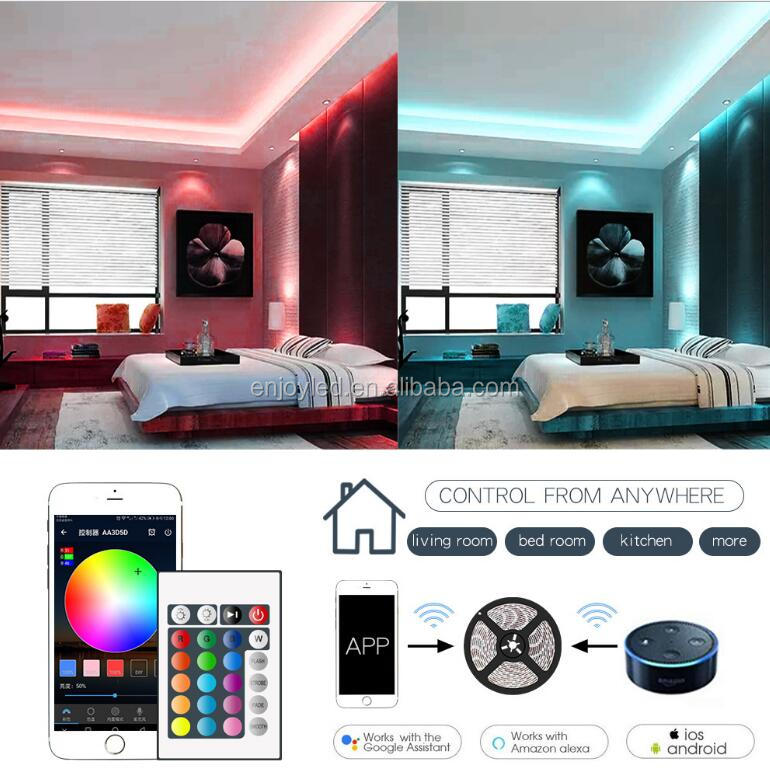 LED Strip Lights 65.6FT - WiFi Smart LED Light Strip Compatible with Alexa,Google Home Controlled by Smart APP - Music Sync LED