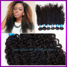 New arrival kinkly curly hair curly human hair machine wefts
