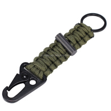 KongBo Green Paracord Keychain with Fire Starter and Carabiner