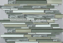 kitchen backsplash strip glass mosaic tile for blue wave glass tile