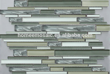 kitchen backsplash strip glass mosaic tile for blue wave glass tile