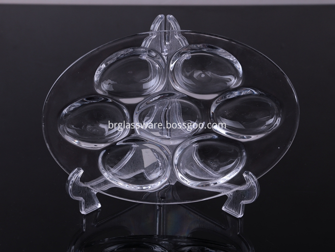 Clear Pressed Glass Deviled Egg Plate