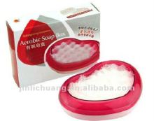 different shape silicone soap dish design wit spongy