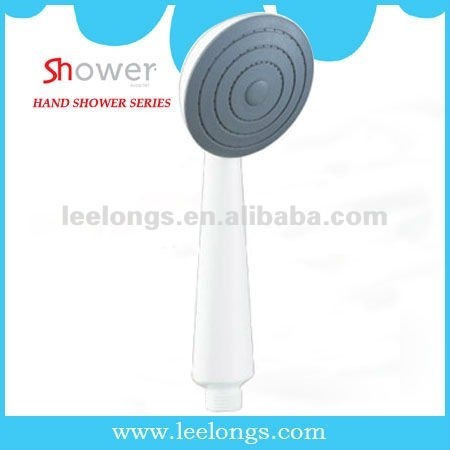 Bath Single Functional Round White ABS Hand Shower For Water Heater