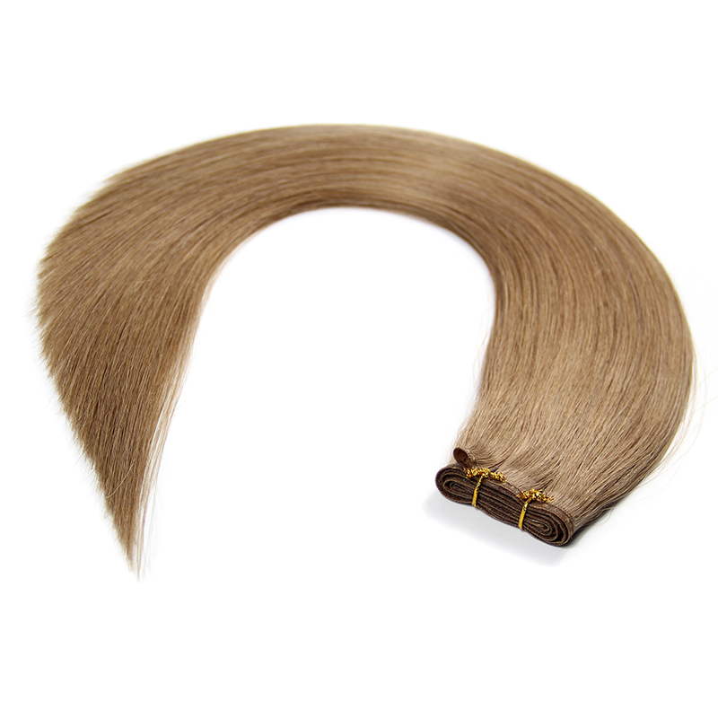 Silk straight flat weft indian hair, 100 virgin human invisible flat wefts,hair extensions double drawn indian flat weft