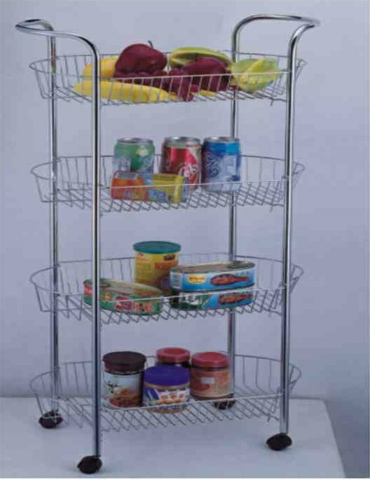 4-Tier Storage Cart Dengan Menangani