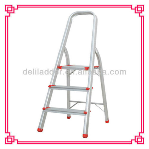 3 step aluminium domestic folding household ladder with EN131 by SGS & CE approval