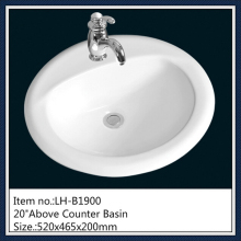 Restaurant sanitary ceramic above counter wash basins