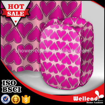 Heart Shape Polyester Easy Folding Laundry Hamper