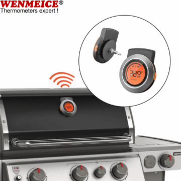 Waterdichte draadloze bluetooth bbq dekselthermometer met 2 vleessondes