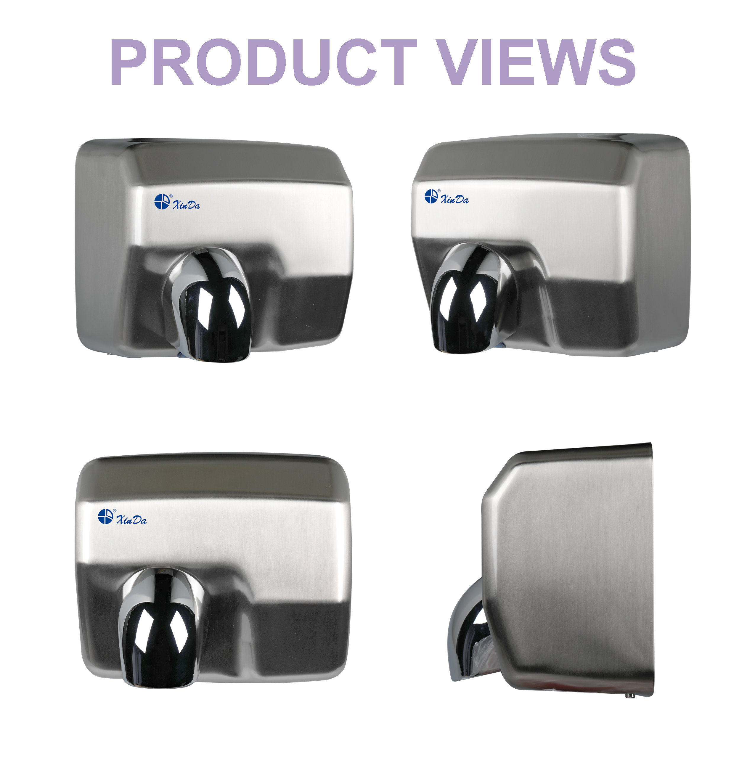 Kommerzieller gebürsteter Händetrockner Commercial brushed hand dryer