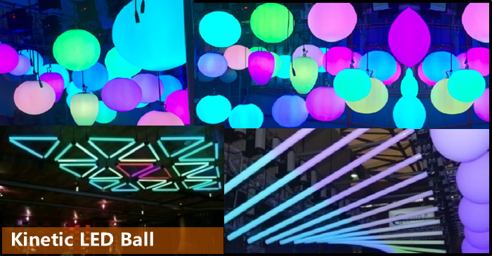 Kinetic LED Ball stage