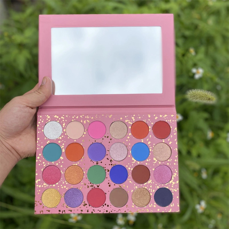 Cosmetics Pink Eyeshadow Palette Book No Logo 24 Màu sắc Giáng sinh Lớn Eyeshadow Palette