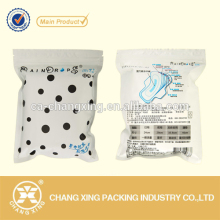 custom printed plastic ziplock sanitary pad packaging