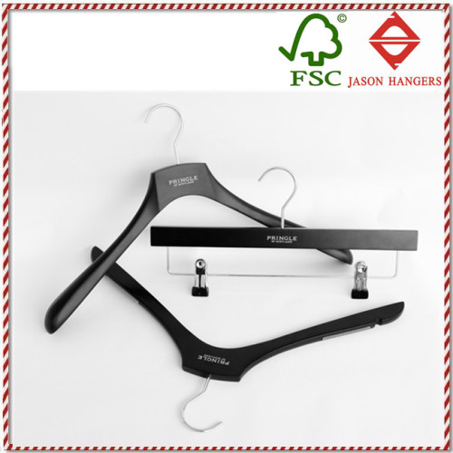 DL0556 Luxury black fashion wooden coat hanger