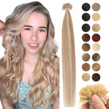 Color 1B Off Black U Tip Hair Extensions Remy Human Nail Tip Hair 16 Inch Pre Bonded Keratin Tip Hair Extensions
