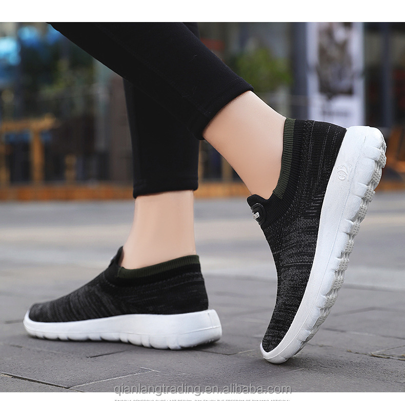 men Running shoes flying knit pumps shoes,couples Slip-On walking shoes for women/men ,Polyurethane high elastic flying weave