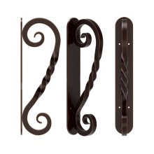 Bending Scroll Rebar Sea Horse Style Wrought Iron Handle