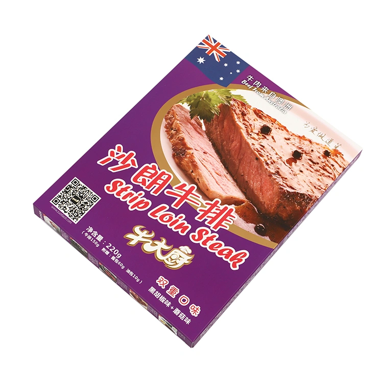 Eco Friendly Customized Printing Cardboard Square OEM Paper Frozen Food Packaging for Storage