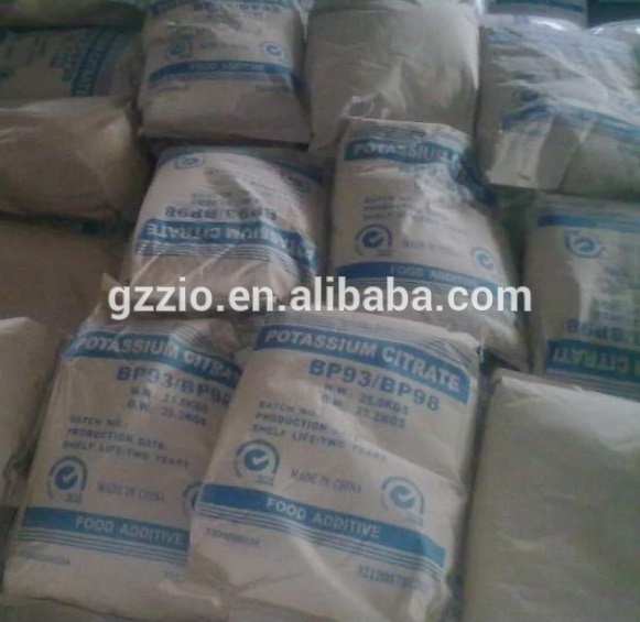 Used BP potassium citrate powder food additive supplier