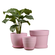 Melhor potenciômetro de planta cerâmica rosa elegante interior