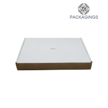 White cardboard corrugated gold stamping box