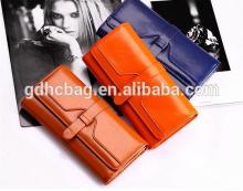 Large purses vintage wax leather money clip ladies wallet