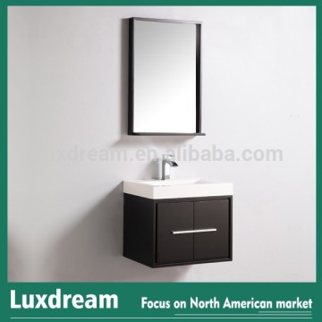 matte espresso wall mounted bathroom vanities with resin basin