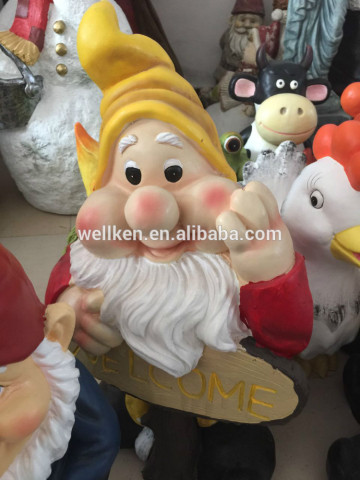 fiber clay resin dwarf sculptures,polystone garden dwarf statues