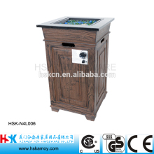 Wood Texture Gas Fire Pit, Stone Top Gas Fire Pit, Electric Ignition Fire Fits