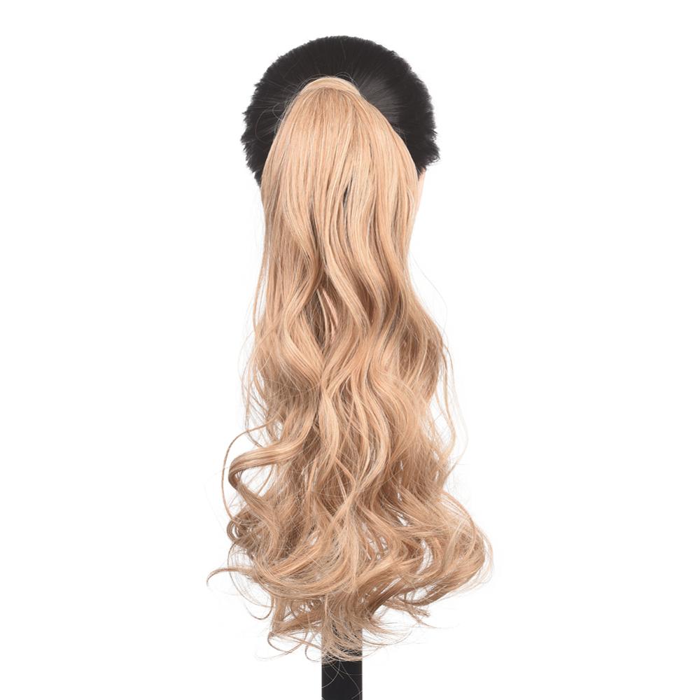 MYZYR 17inch Long Clip in P Onytail Hair Extension Wrap Around P Onytail Synthetic Fake P Ony Tail Hairpiece for Women 10-30days