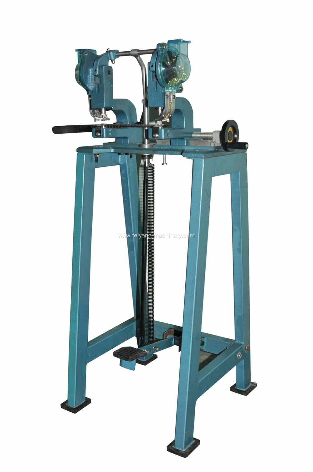 two head pedal eyelet machine