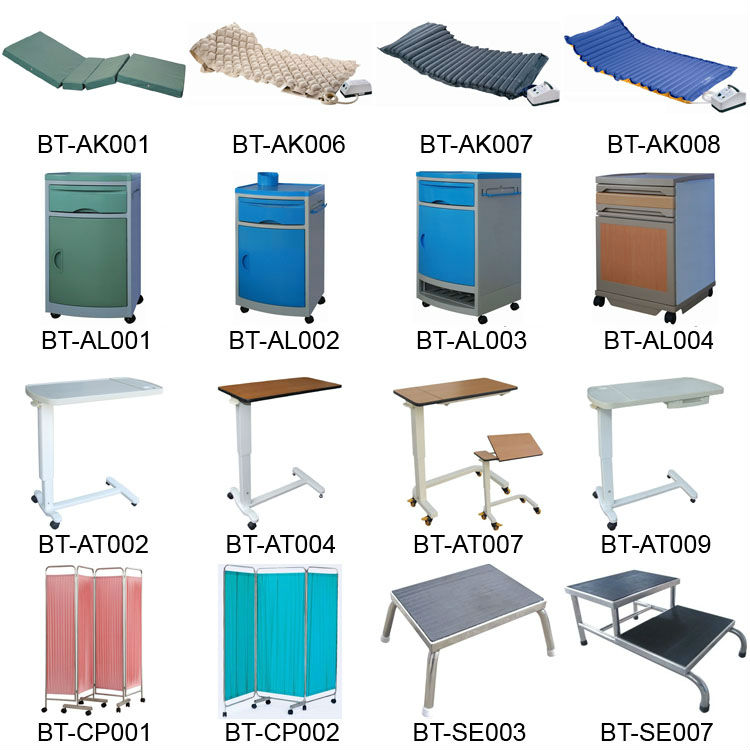 BT-AE011 5 function electric adjustable hospital bed medical intensive care ICU patient bed with ABS PP plastic rails price