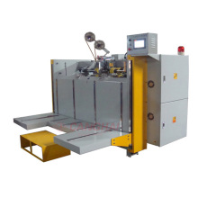 Semiautomatic cardboard carton box stitching machine