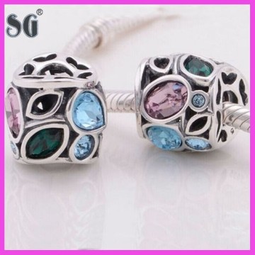 925 Solid silver fashion colourful gemstones bead in bulk wholesale business