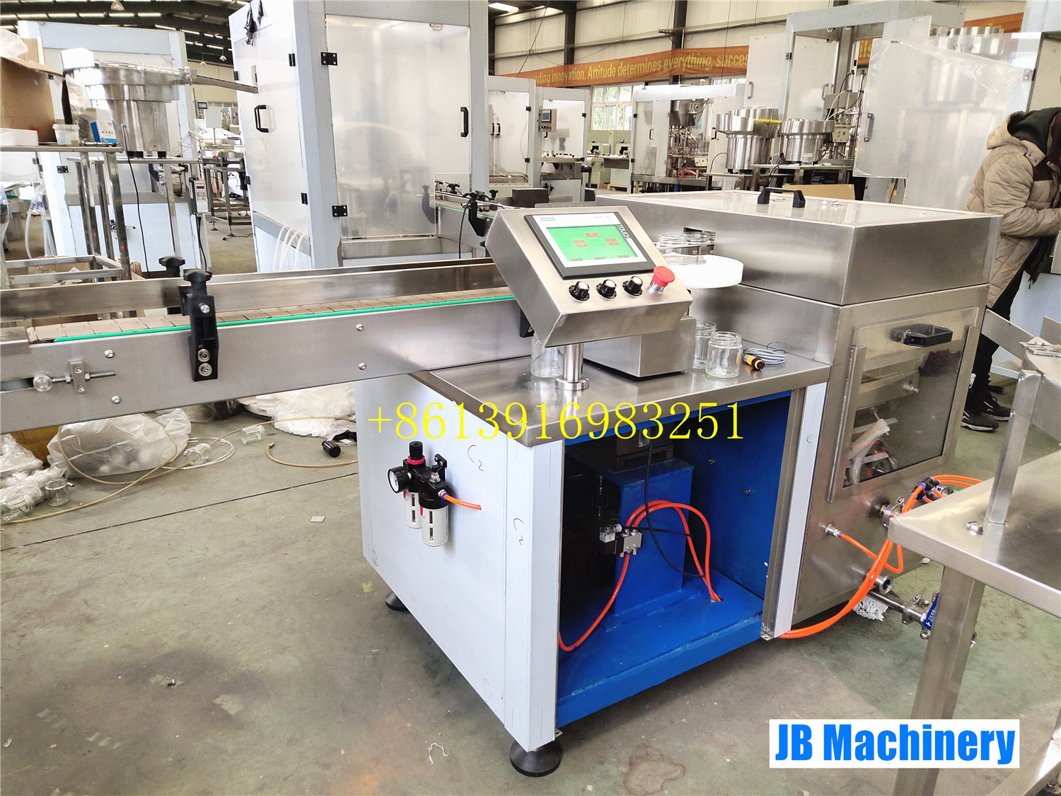 250g 500g Automatic mayonnaise chili sauce bottling line, filling and capping machine for honey peanut butter