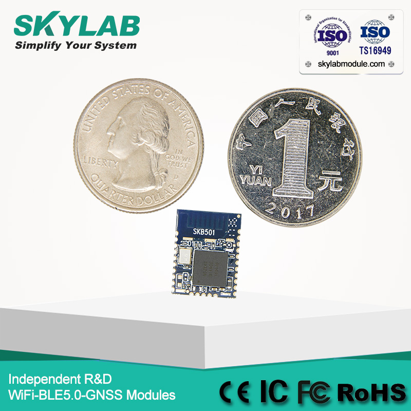 SKYLAB hot sale low power BLE 5.0 bluetooth mesh Nordic nRF52840 transceiver bluetooth module for Beacon