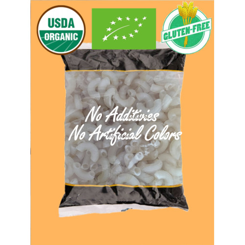 Organische glutenfreie Reis-Ellbogen-Teigwaren