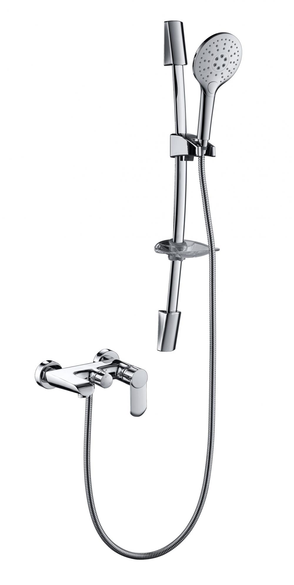 Contemporary Exposed Single Handle Bathtub Shower Taps