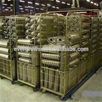 Wire cage carts stainless steel laundry roll cage for laundry room