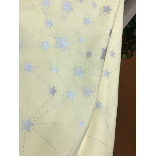 Polyester Pearl Printed Silver Color Fabric