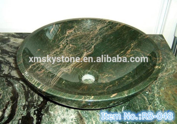 RB-048 green polished granite wash basin