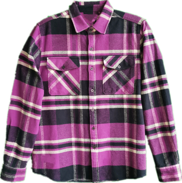 Men Casual Y/D Cotton Flannel Shirt