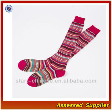 Hot Pink Rainbow Knee High Cotton Boots Socks Women Socks