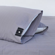 Grey Organic Cotton Silver Earthing Grounding pillowcase