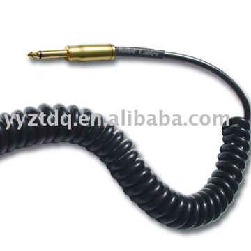 PVC spiral cable with 6.35 mm mono plug