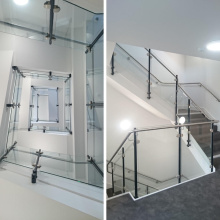 Balcony glass stair railing stainless steel handrail joint